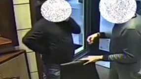 Un frame del video della tentata rapina