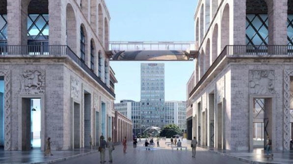 Il progetto della passerella tra i due arengari del Museo del Novecento