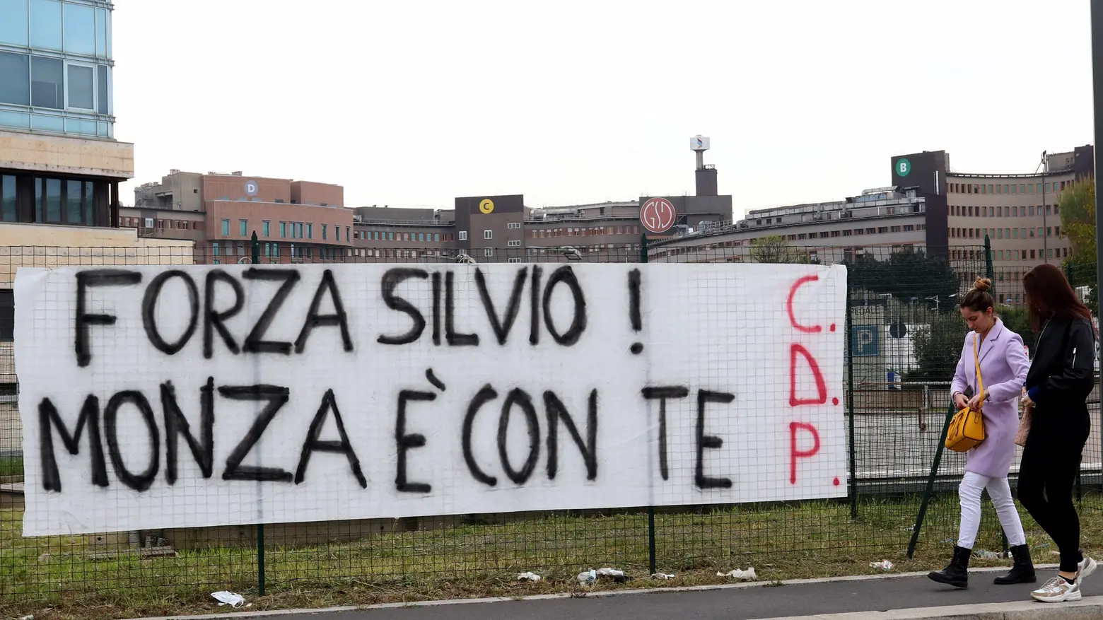 Manifestazioni d'affetto per Berlusconi