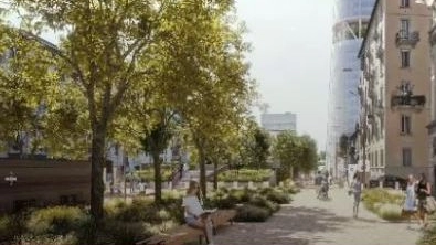 Nel rendering dell’architetta Patricia Viel si vede, sulla destra, la torre A2a