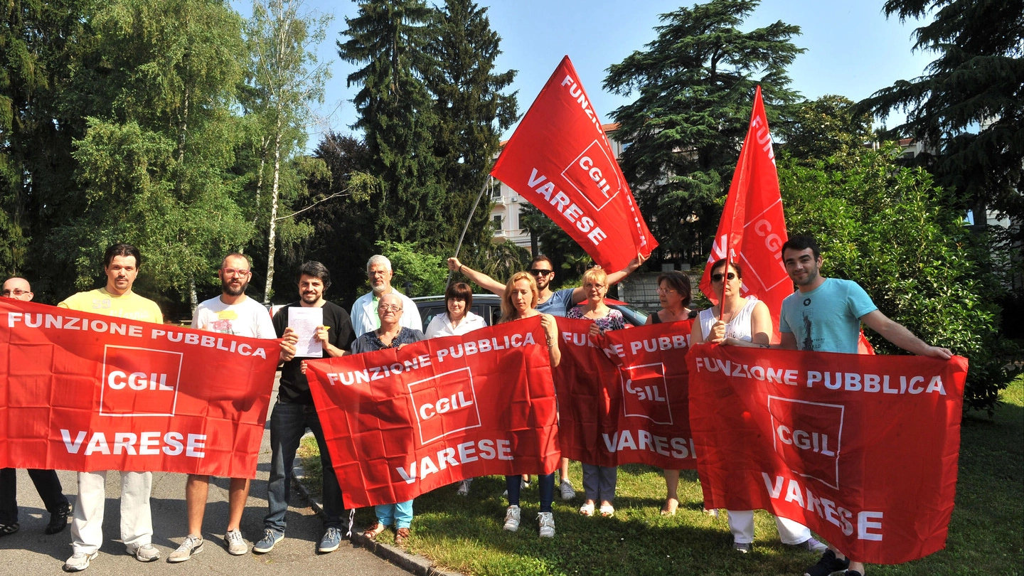 Il presidio di protesta organizzato in estate dai lavoratori