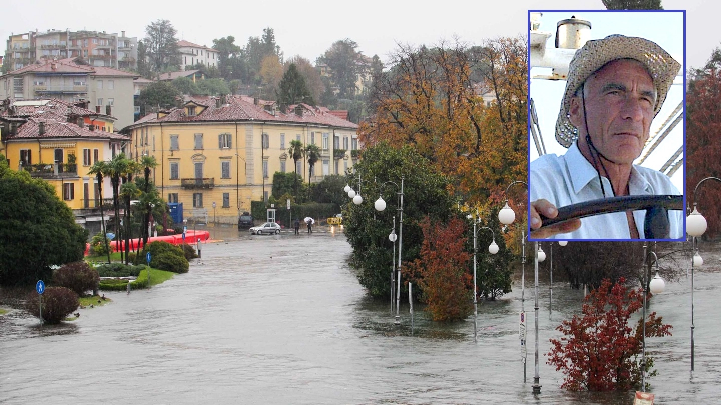 Il 70enne Bruno Strocchi, morto annegato nel Lago Maggiore in piena