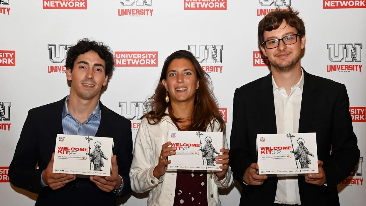 Da sinistra il Ceo e fondatore di University network Leonardo D'Onofrio, l'assessora Martina Riva e Andrea Missaglia
