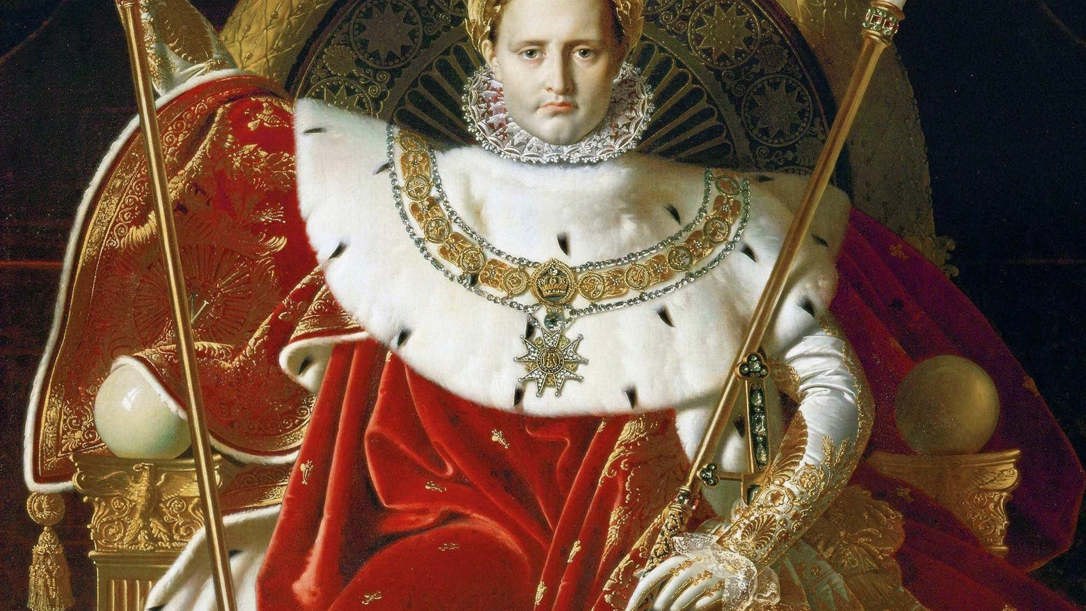 Napoleone sul trono imperiale