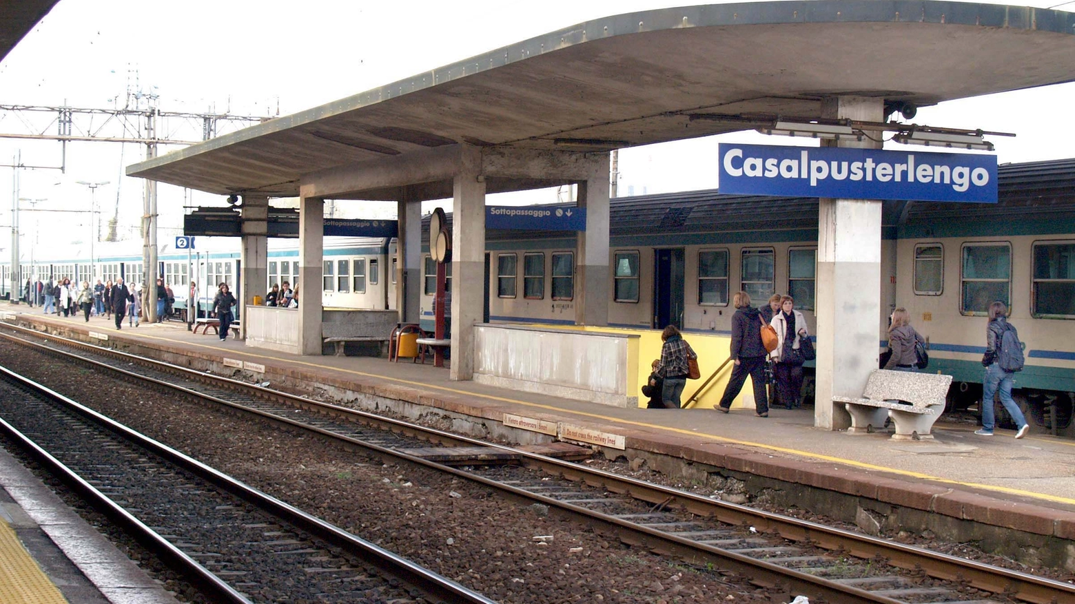 La stazione di Casalpusterlengo in una foto d'archivio