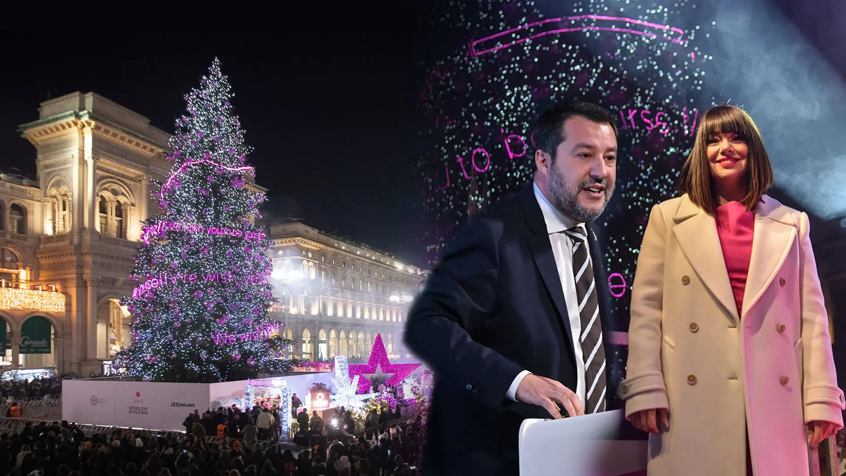 Albero di Natale in Duomo e palle rosa: stoccate fra Matteo Salvini e l'Estetista Cinica