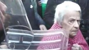 Franca Caffa al corteo a Milano