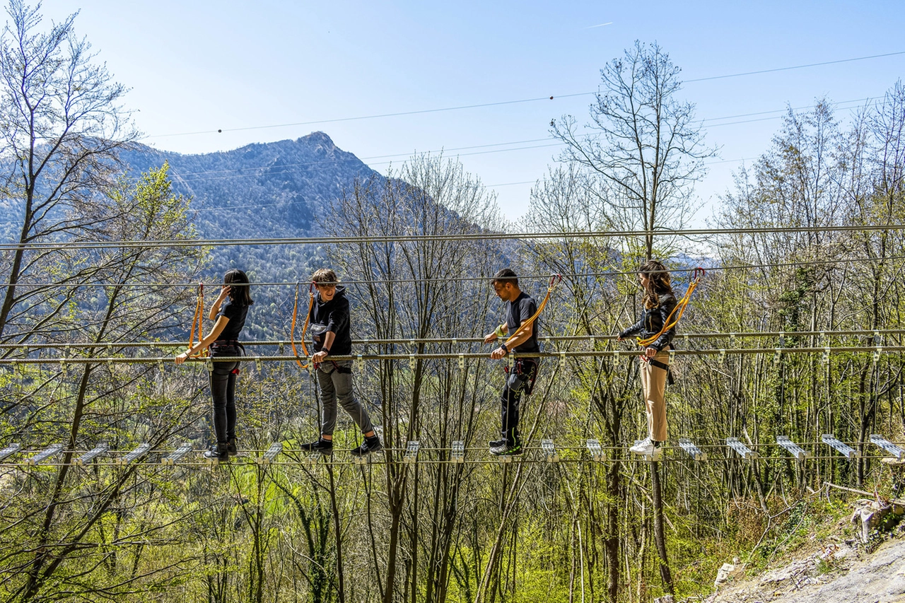 Il ponte tibetano di Dossena