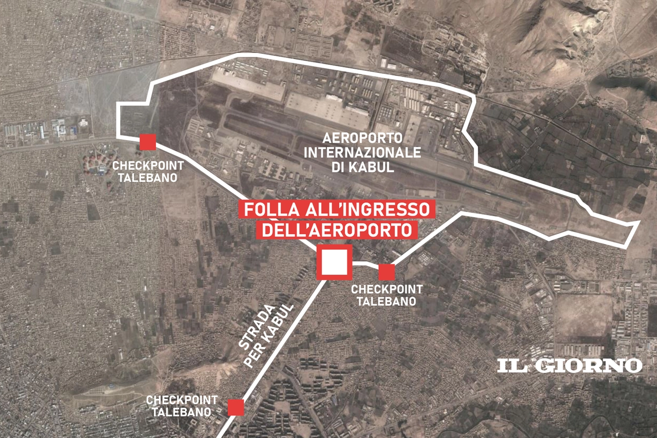 La zona dell'esplosione
