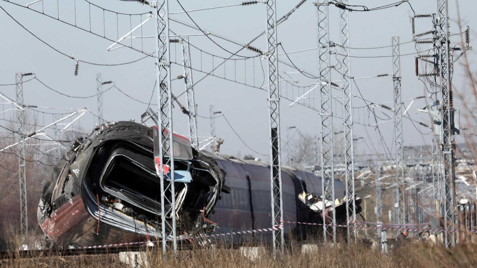 Frecciarossa deragliato a Livraga, nel Lodigiano (Ansa)