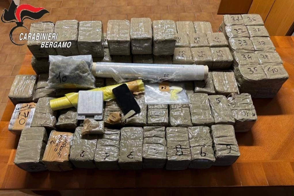 La droga sequestrata dai carabinieri