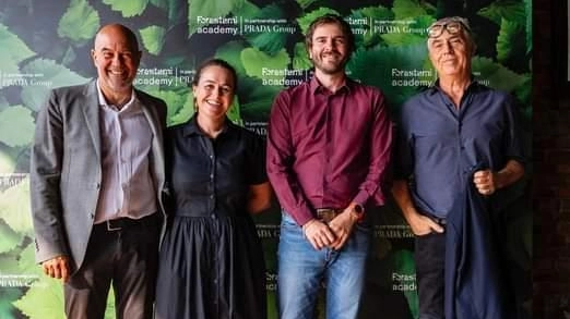 La presentazione del progetto, da sinistra: Riccardo Gini, Maria Chiara Pastore, Giorgio Vacchiano e Stefano Boeri La presentazione del progetto, da sinistra: Riccardo Gini, Maria Chiara Pastore, Giorgio Vacchiano e Stefano Boeri