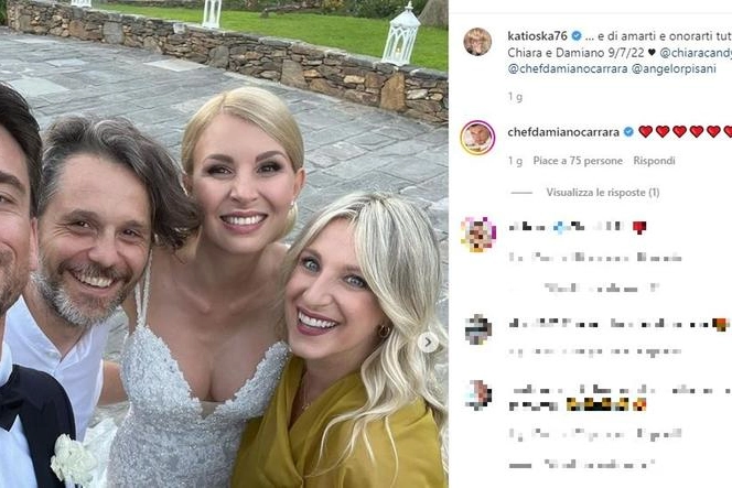 Alle nozze anche l'amica Katia Follesa (Instagram Katia Follesa)