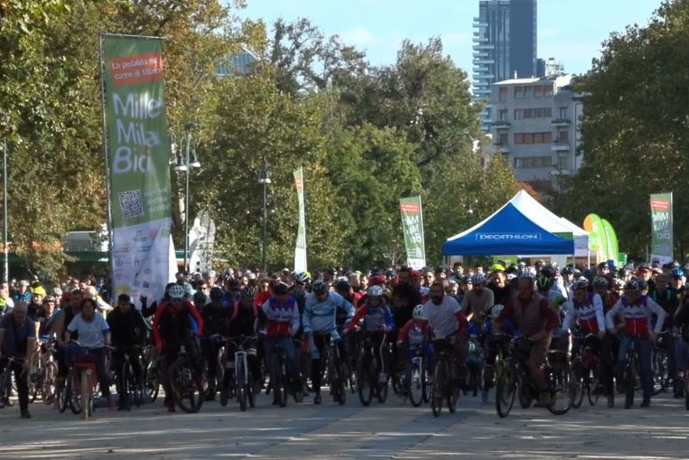La partenza di Mille Mila Bici