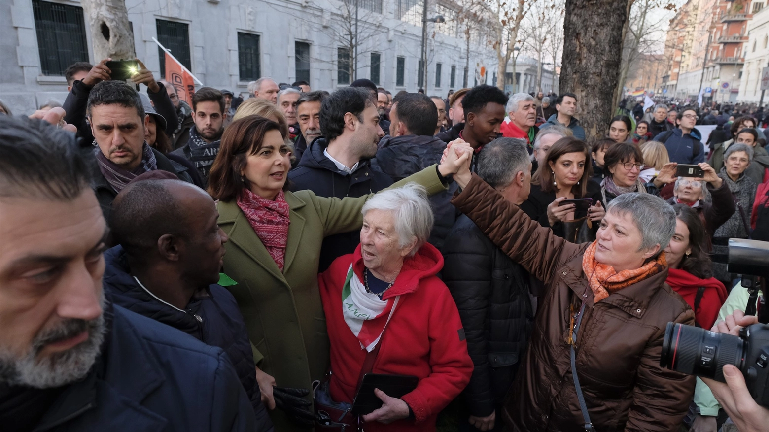 Laura Boldrini alla marcia antirazzista
