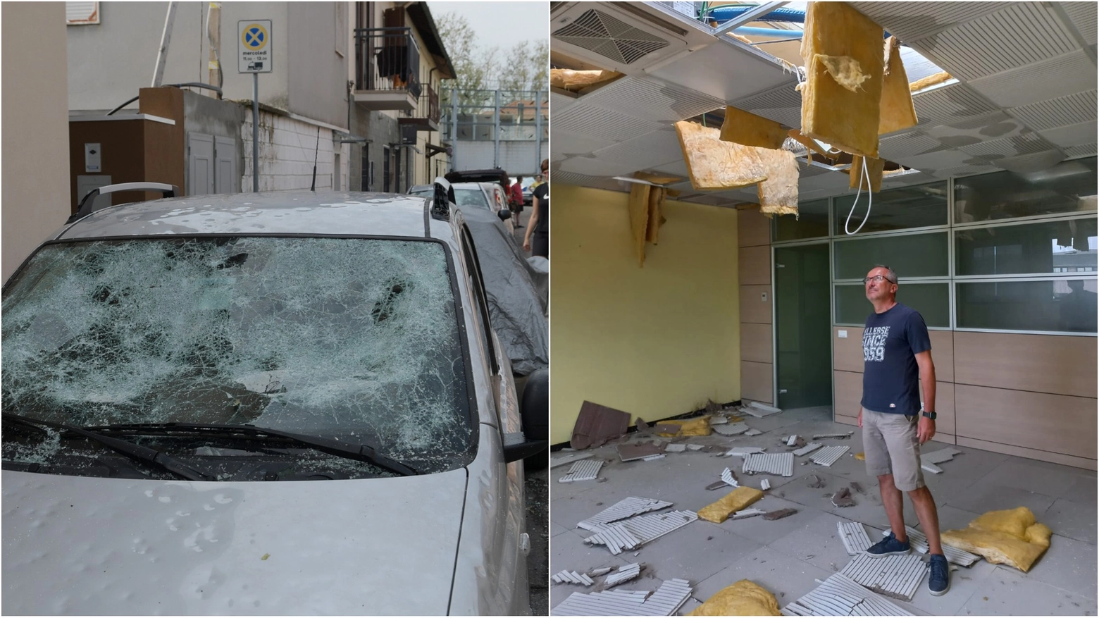 I danni del maltempo nella zona della Martesana