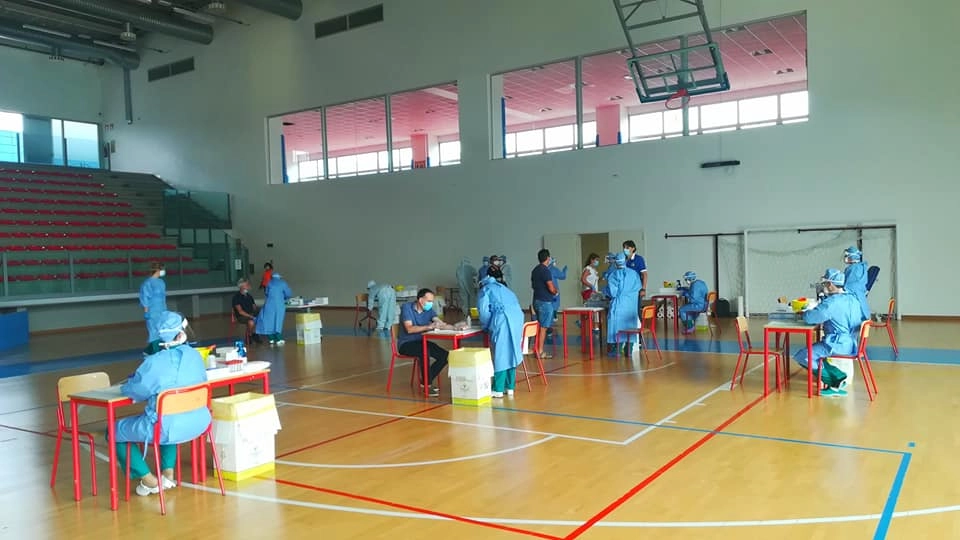 Coronavirus, test sierologici ad Alzano Lombardo (Foto Facebook sindaco Bertocchi)