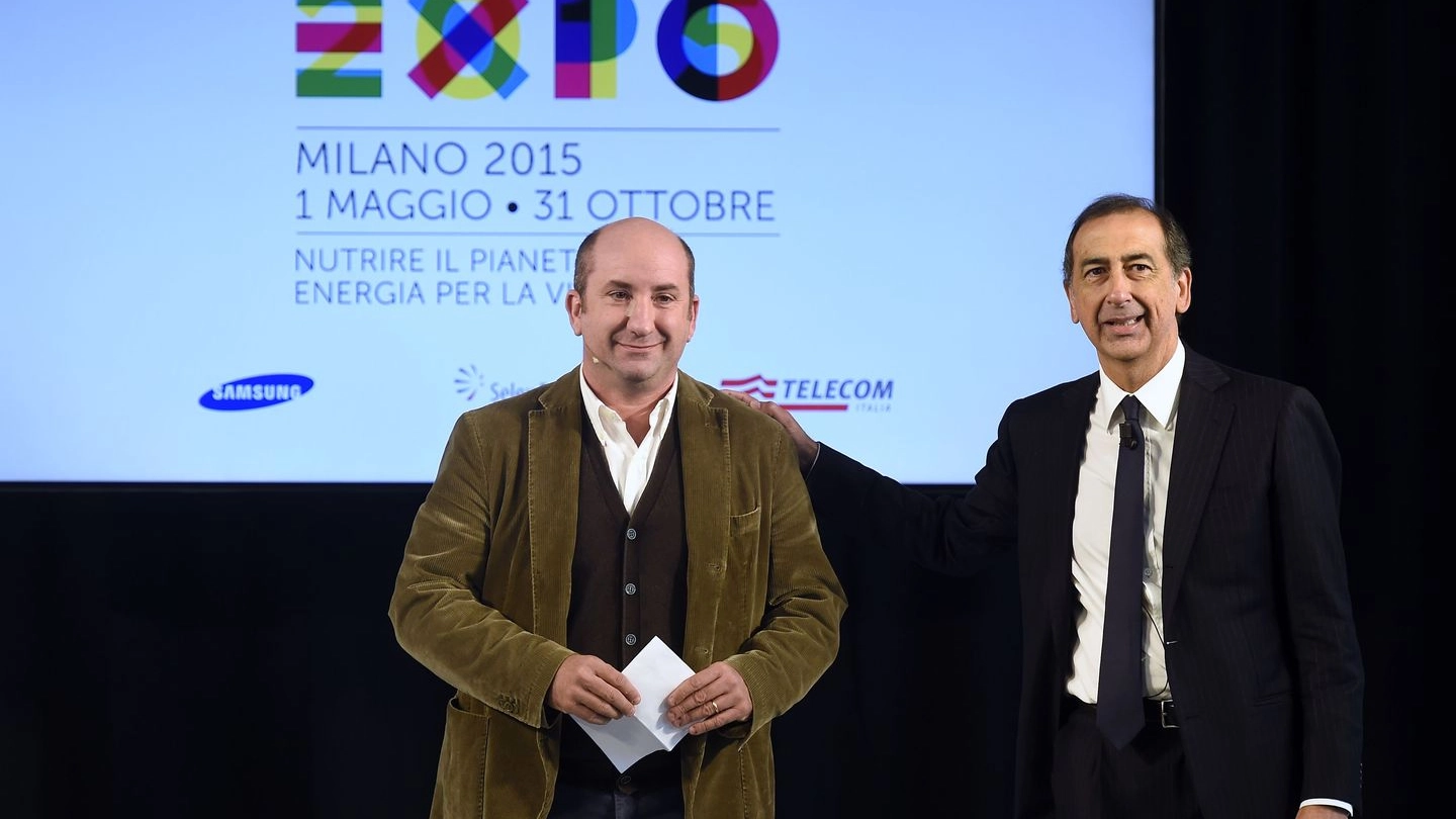 Giuseppe Sala e Antonio Albanese presentano la campagna di comunicazione Expo