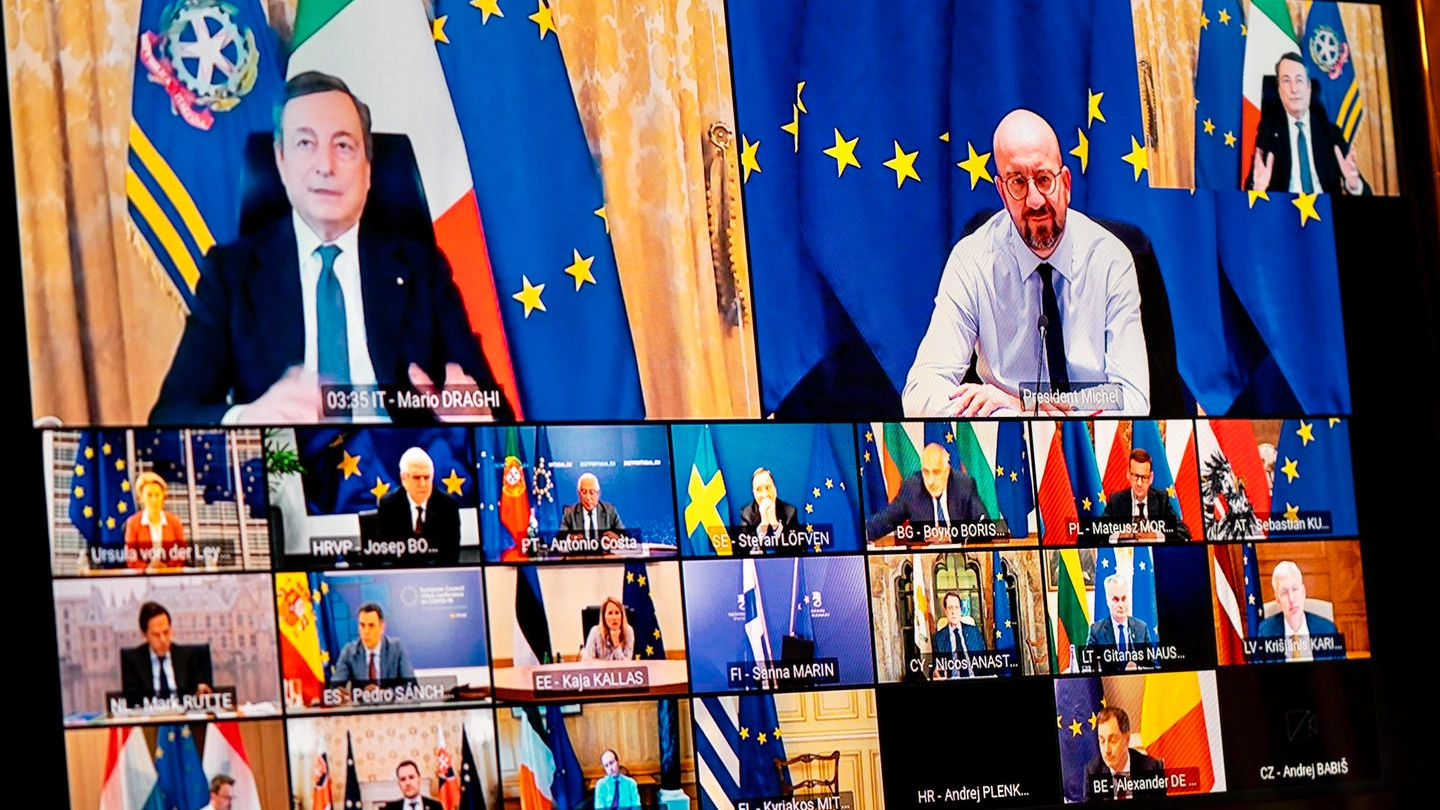 La seduta del Consiglio Europeo in videoconferenza 