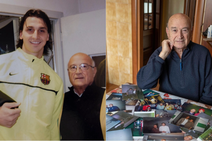 Alberto Sanchioni con Zlatan Ibrahimovic