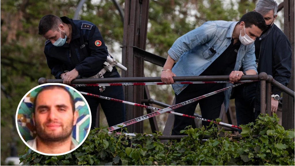 I rilievi sul luogo della tragedia; nel tondo, Andrea Elifani I rilievi sul luogo della tragedia; nel tondo, Andrea Elifani