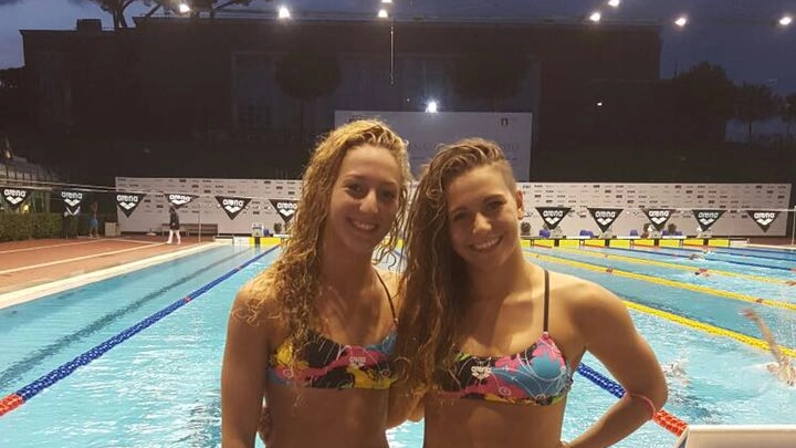 Le nuotatrici Erminia Di Marzio e Federica Sarti Cipriani