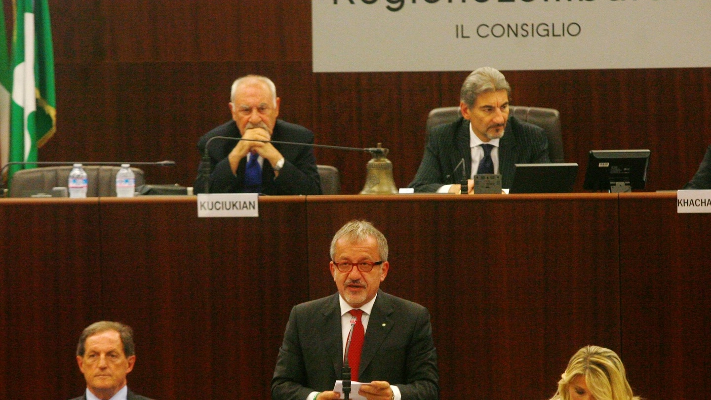 Roberto Maroni in Consiglio Regionale