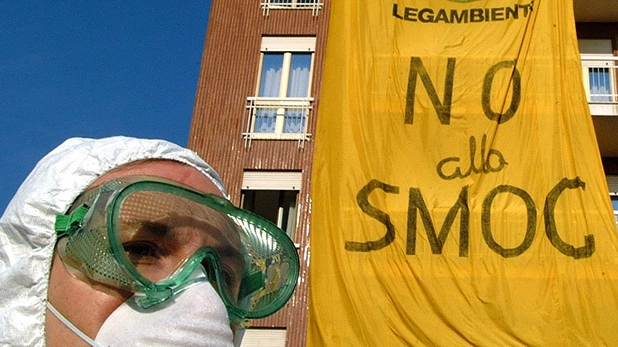 Una protesta: "No allo smog"
