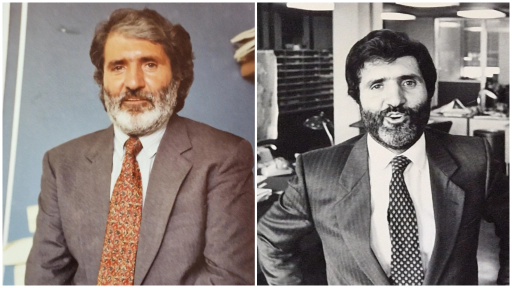 Due immagini di Enzo Catania, una carriera a Il Giorno culminata nel ruolo di direttore