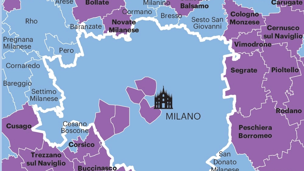 La mappa dei contagi a Milano
