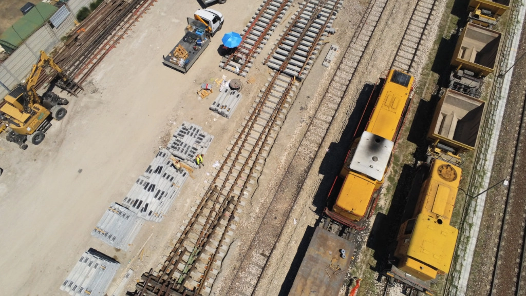 Un cantiere ferroviario (foto d'archivio)