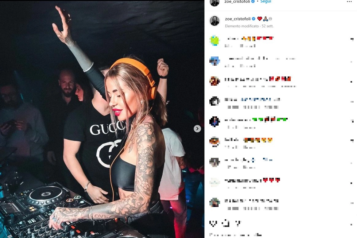 Zoe Cristofoli (Foto Instagram)