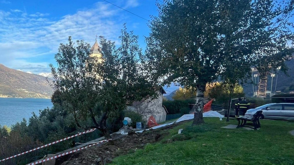 Il luogo dell'incidente a Bellano Il luogo dell'incidente a Bellano