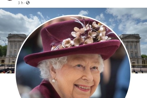 La regina Elisabetta II su Facebook