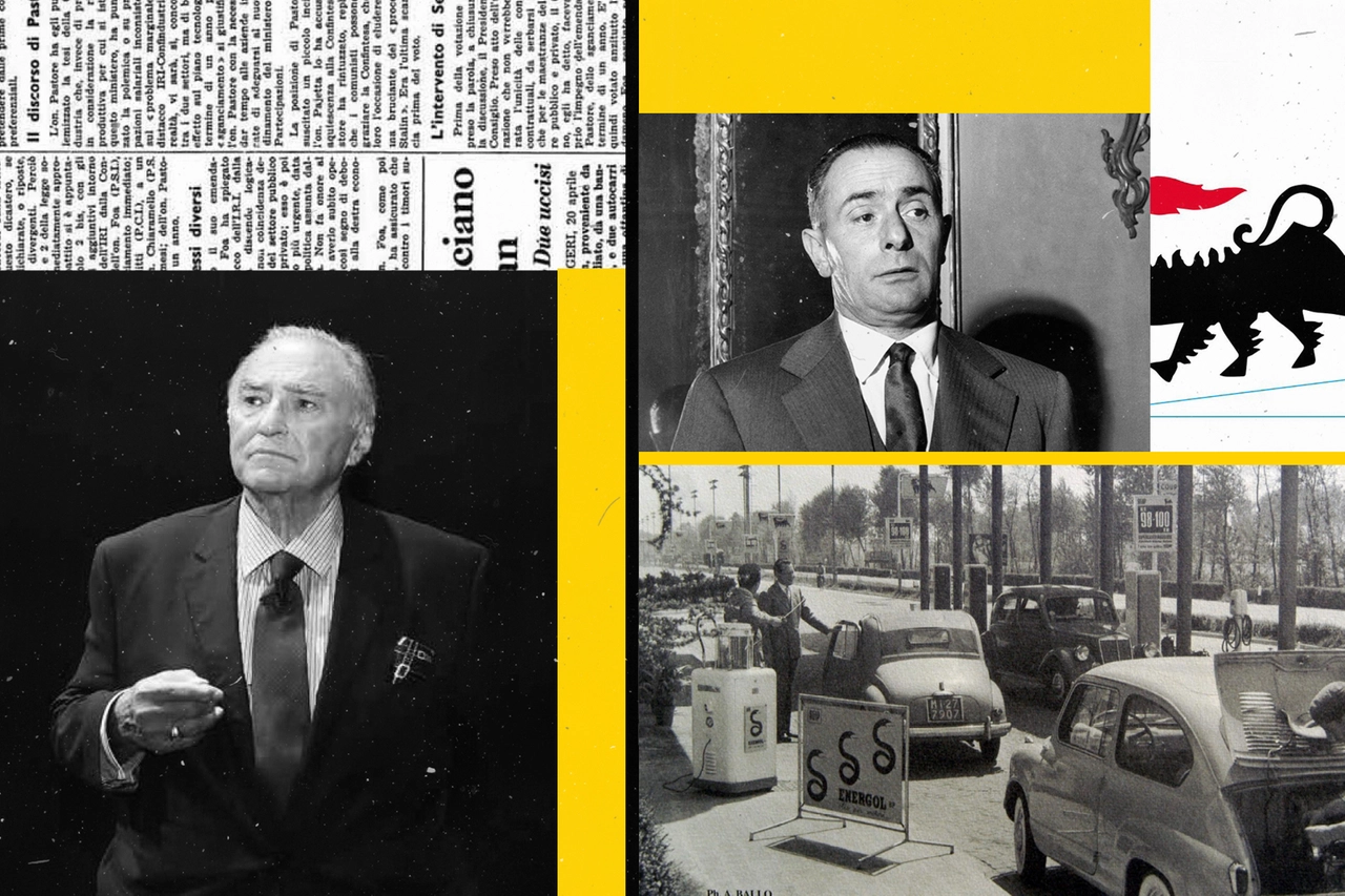 Giulio Sapelli (a sinistra) ed Enrico Mattei