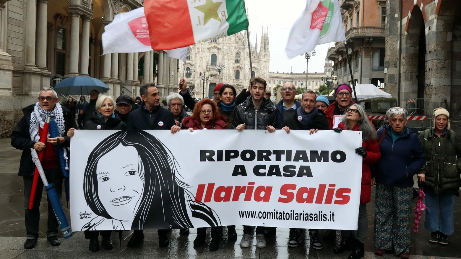 La marcia per la liberazione di Italia Salis
