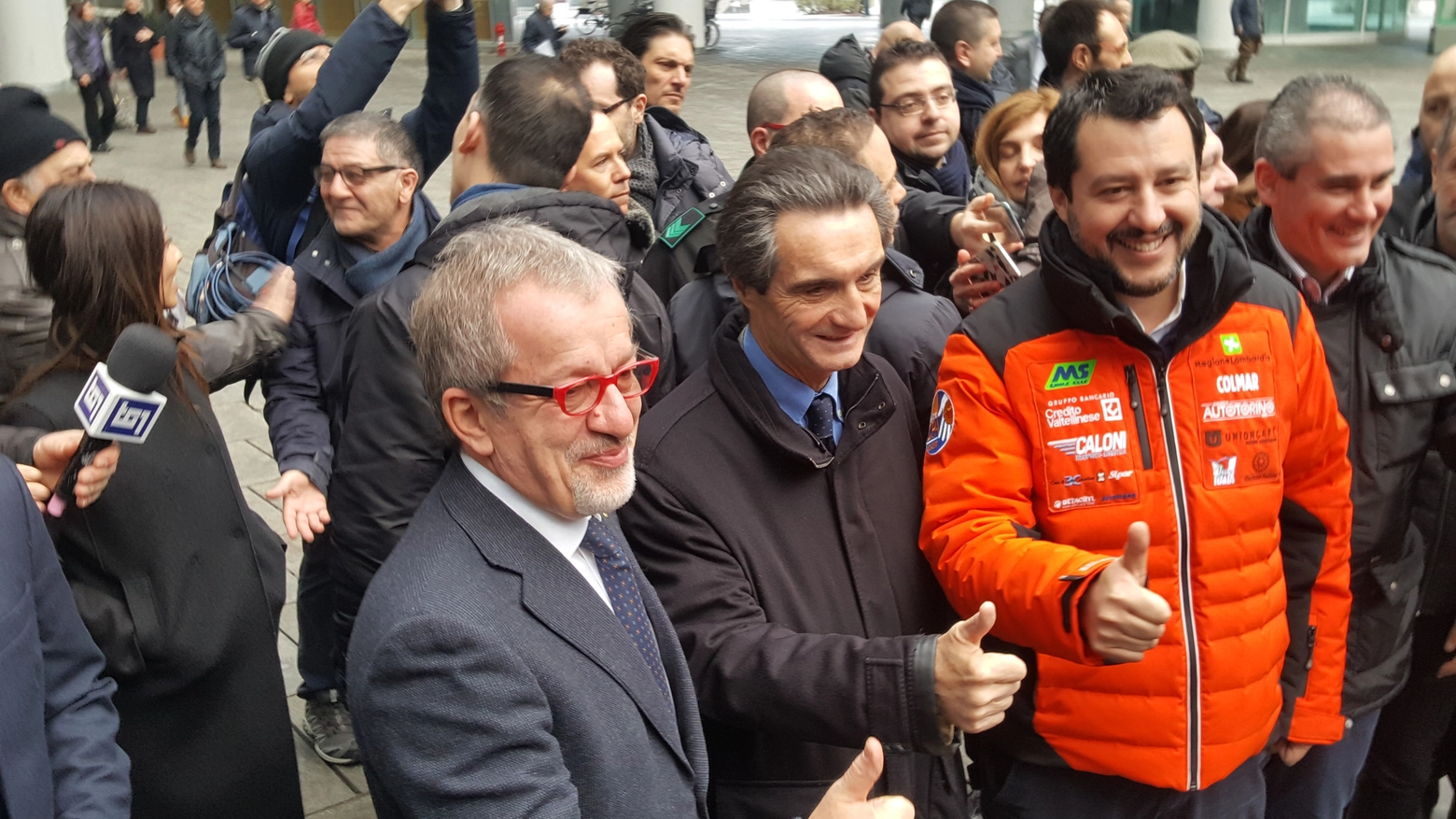 Roberto Maroni, Attilio Fontana e Matteo Salvini