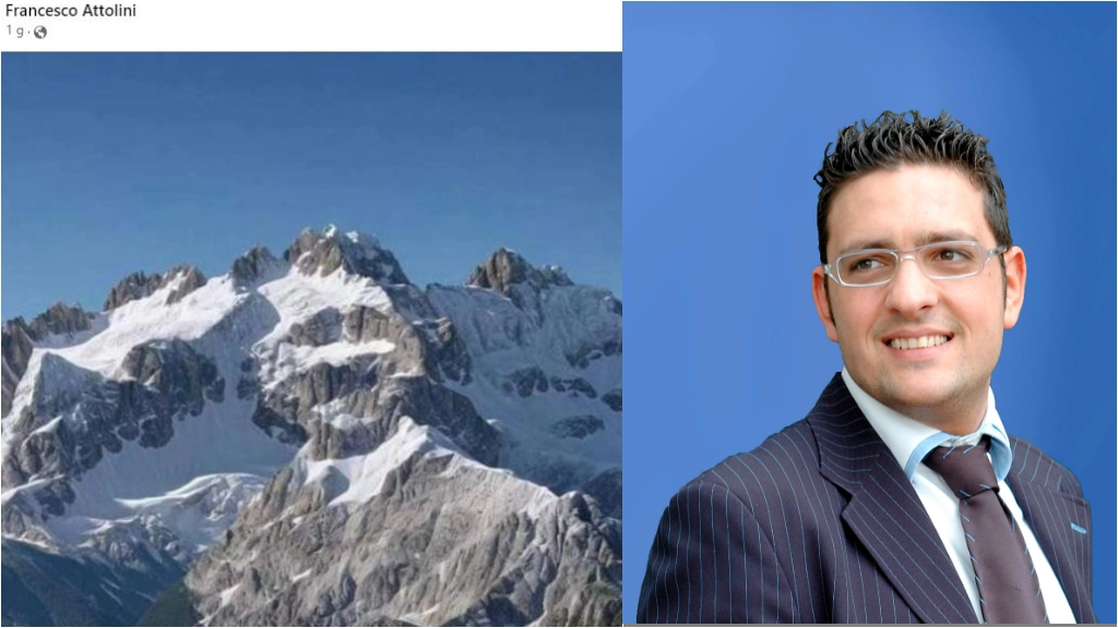Francesco Attolini e l'immagine pubblicata su Facebook