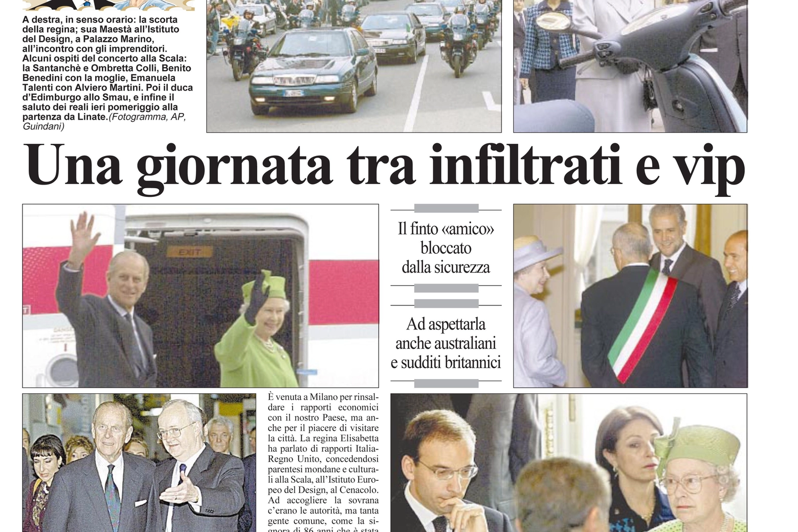 La visita della Regina a Milano nella pagine del Giorno