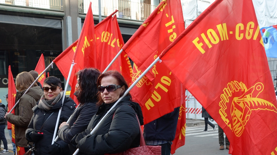La protesta dei lavoratori Abb