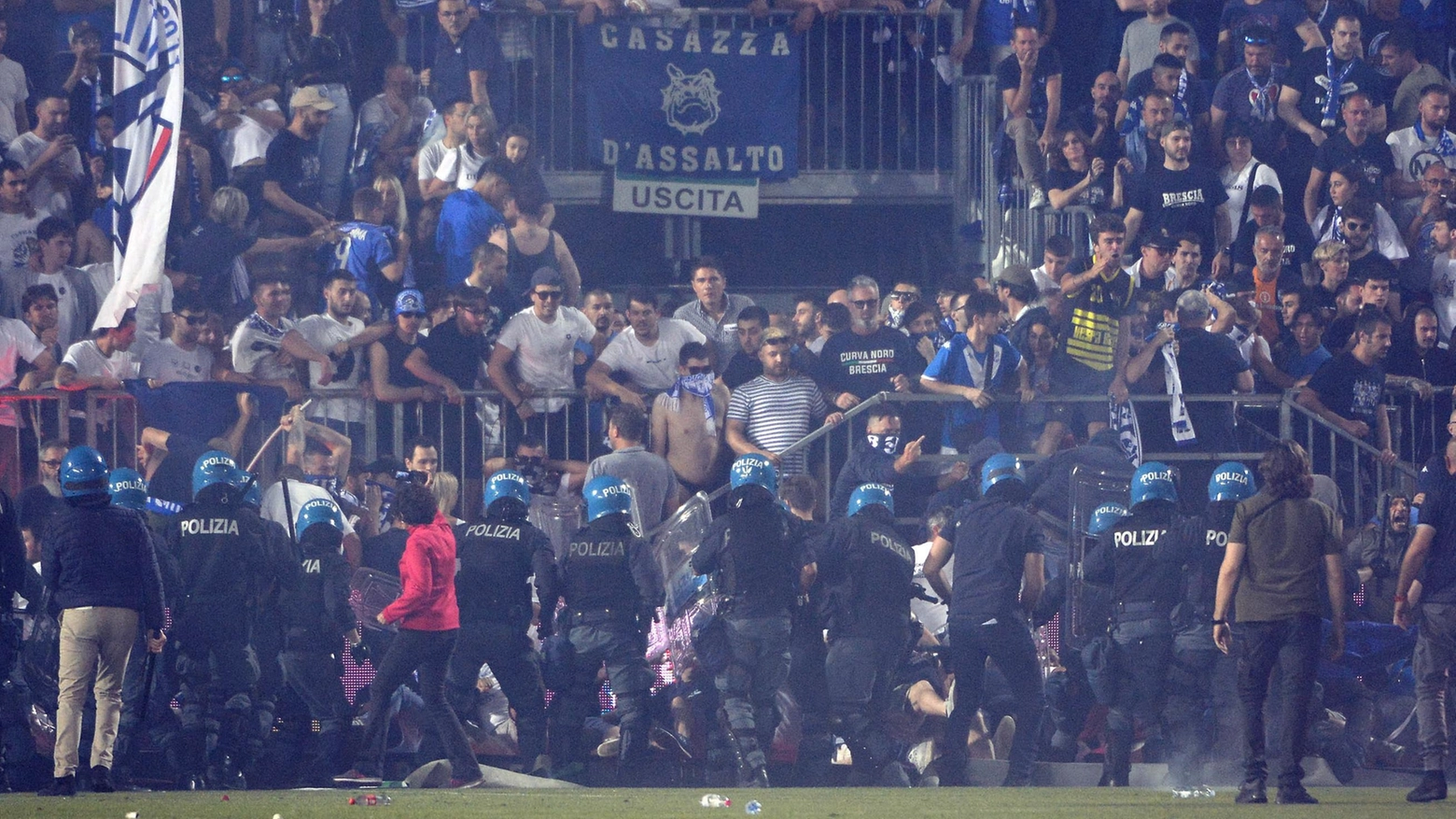 Scontri allo stadio Rigamonti  Quattro arresti tra gli ultrà