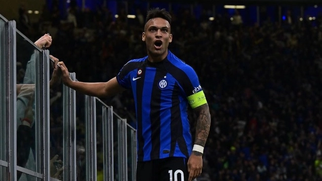 Lautaro Martinez dopo il gol della sicurezza nella semifinale di ritorno