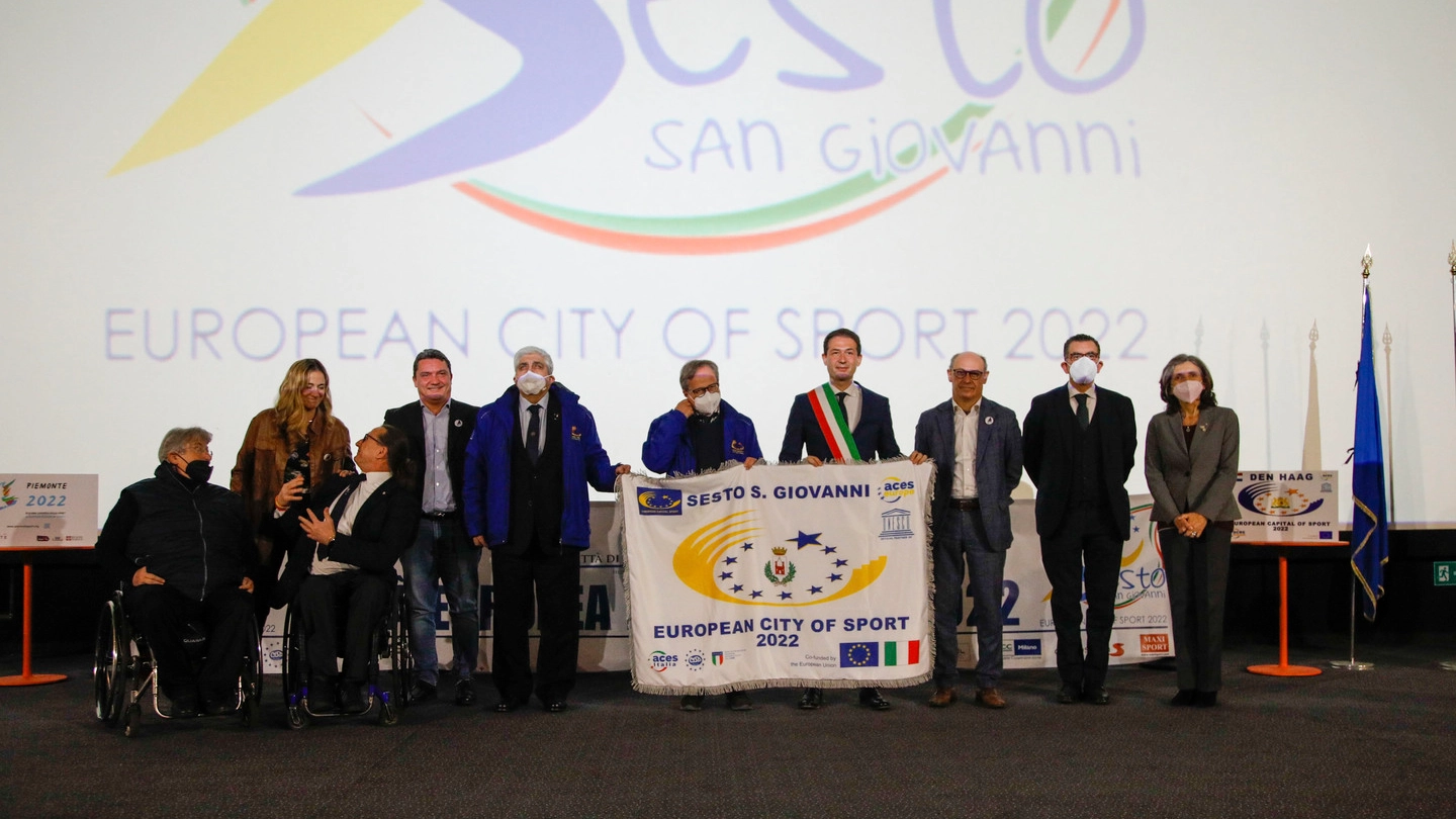 La cerimonia per Sesto Città Europea dello Sport