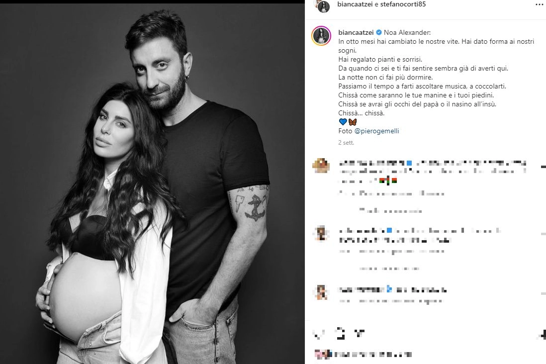 Bianca Atzei e Stefano Corti (Foto Instagram)