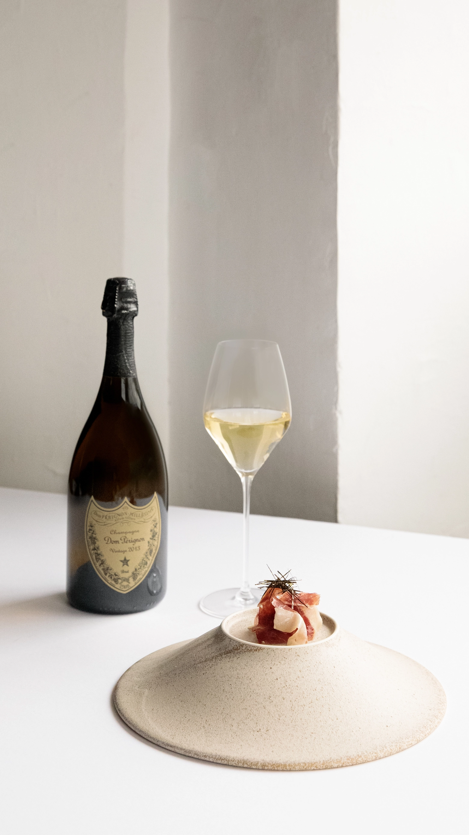 Dom Pérignon Vintage 2013 e prosciutto Joselito