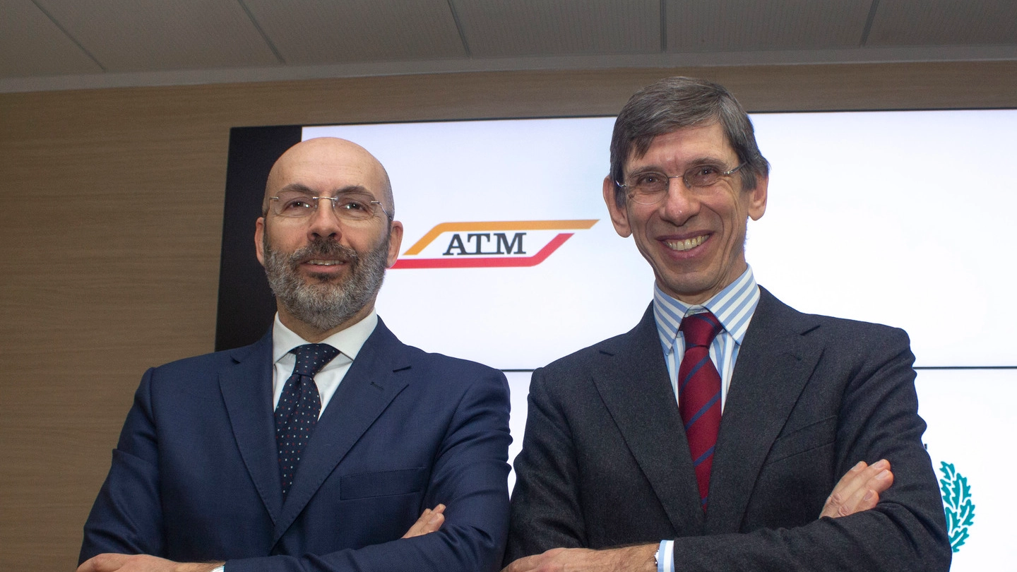 Da sinistra l’ad di Atm Arrigo Giana e il presidente Luca Bianchi (Newpress)