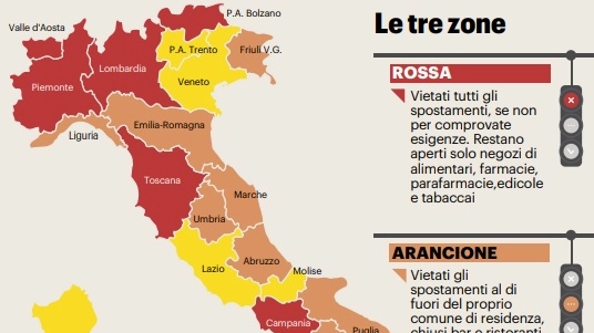 Lombardia zona arancione: il 27 novembre data-chiave per allentamento misure