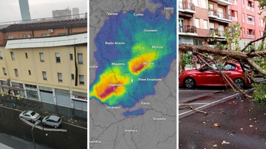 Nubifragio a Milano e in Lombardia, tempesta di pioggia e vento: tetti scoperchiati, treni bloccati e due feriti