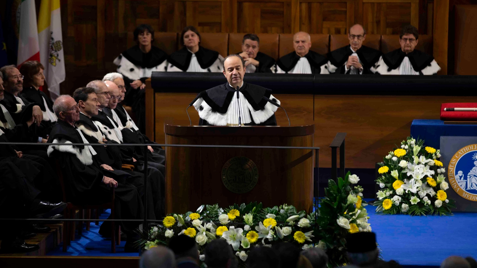 Il rettore Franco Anelli inaugura l'anno accademico della Cattolica