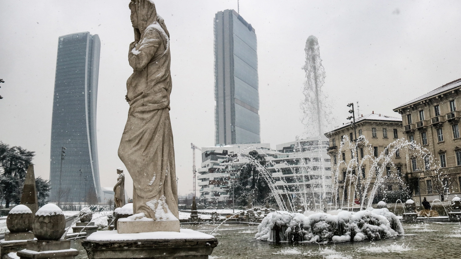 Neve a Milano (La Presse)